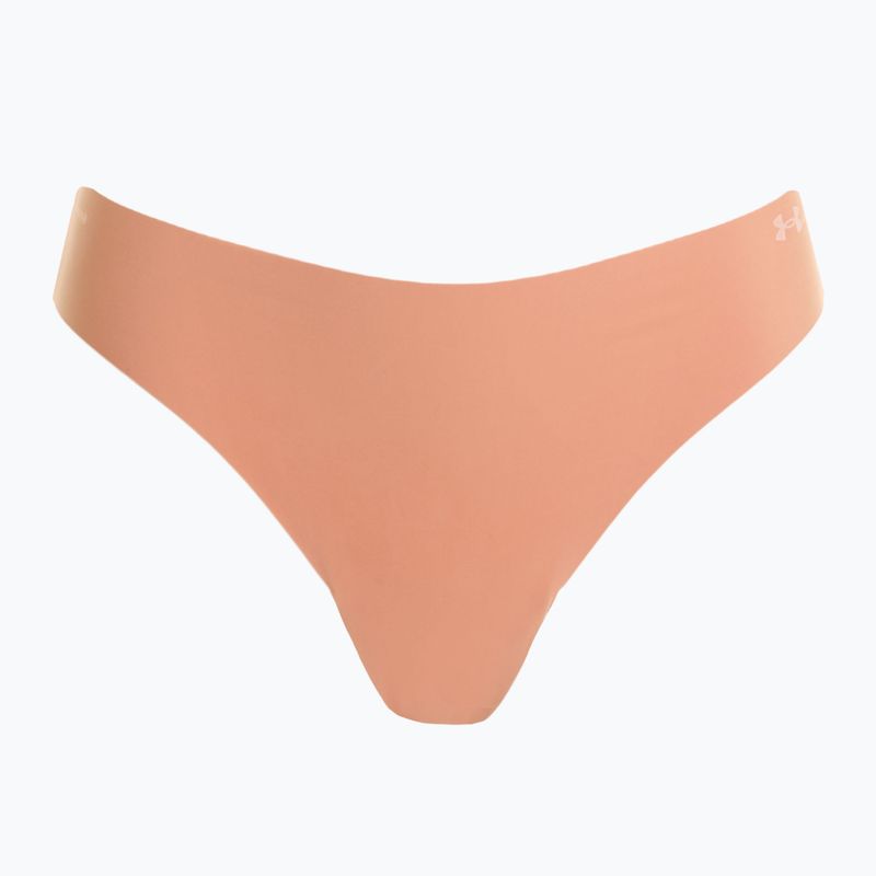 Tanga pentru femei Under Armour Pure Stretch Ns Thong 3 pary canyon pink/black 3