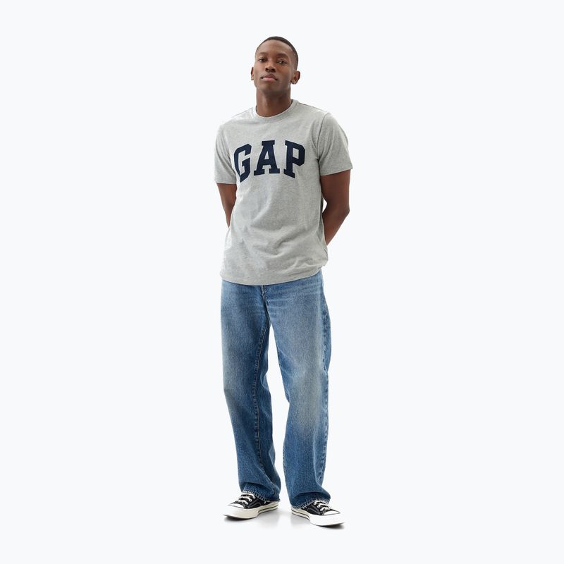 Tricou pentru bărbați GAP Soft Basic Logo heather grey 2