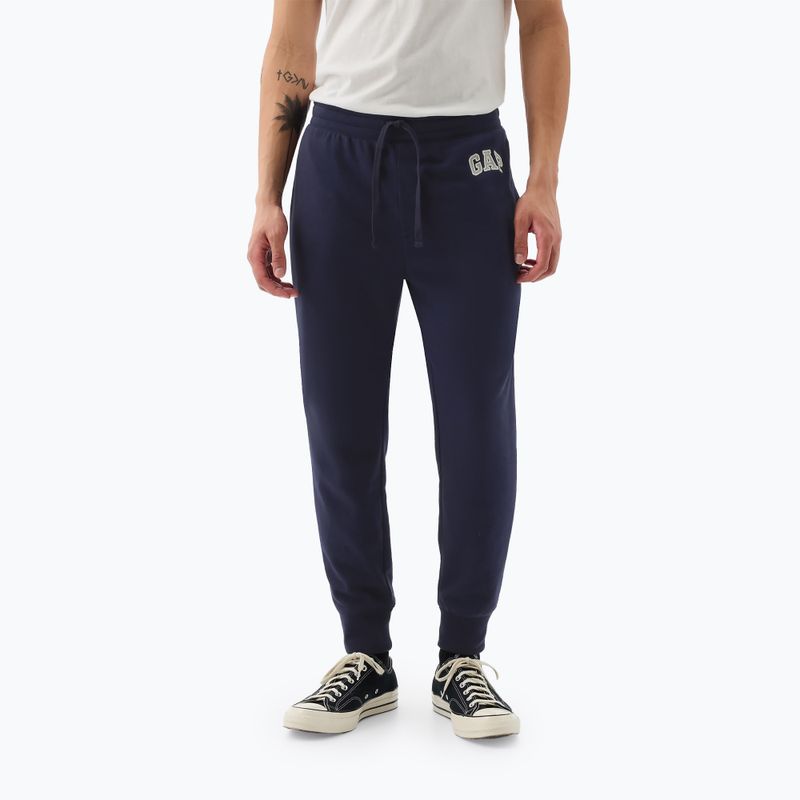 Pantaloni pentru bărbați GAP Heritage French Terry Loggo Jogger blue navy