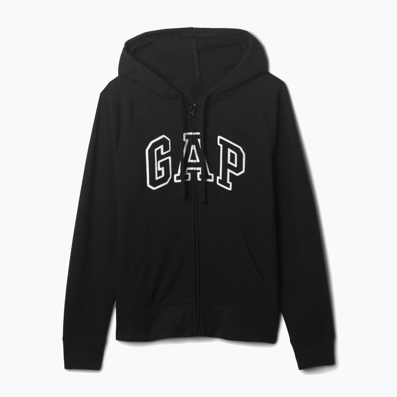 Hanorac pentru femei GAP French Fullzip Logo Hoodie true black 3