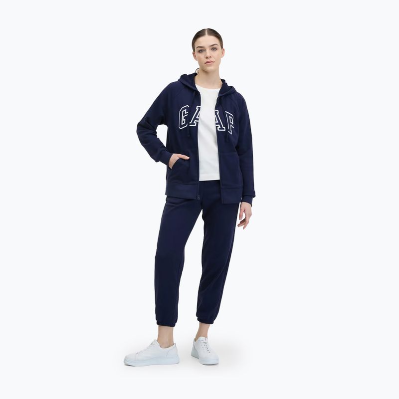 Hanorac pentru femei GAP French Fullzip Logo Hoodie navy 2