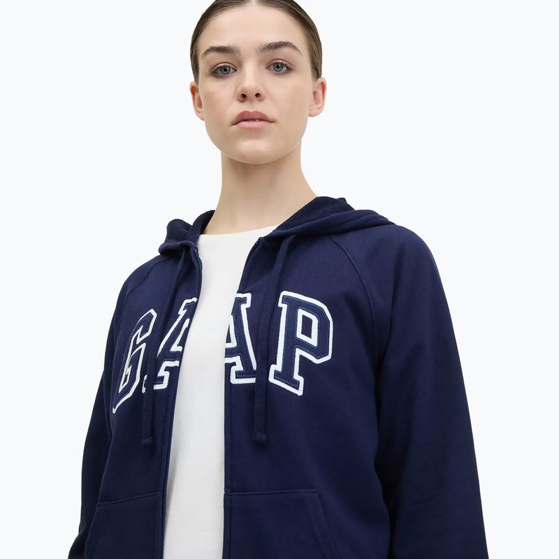 Hanorac pentru femei GAP French Fullzip Logo Hoodie navy 4