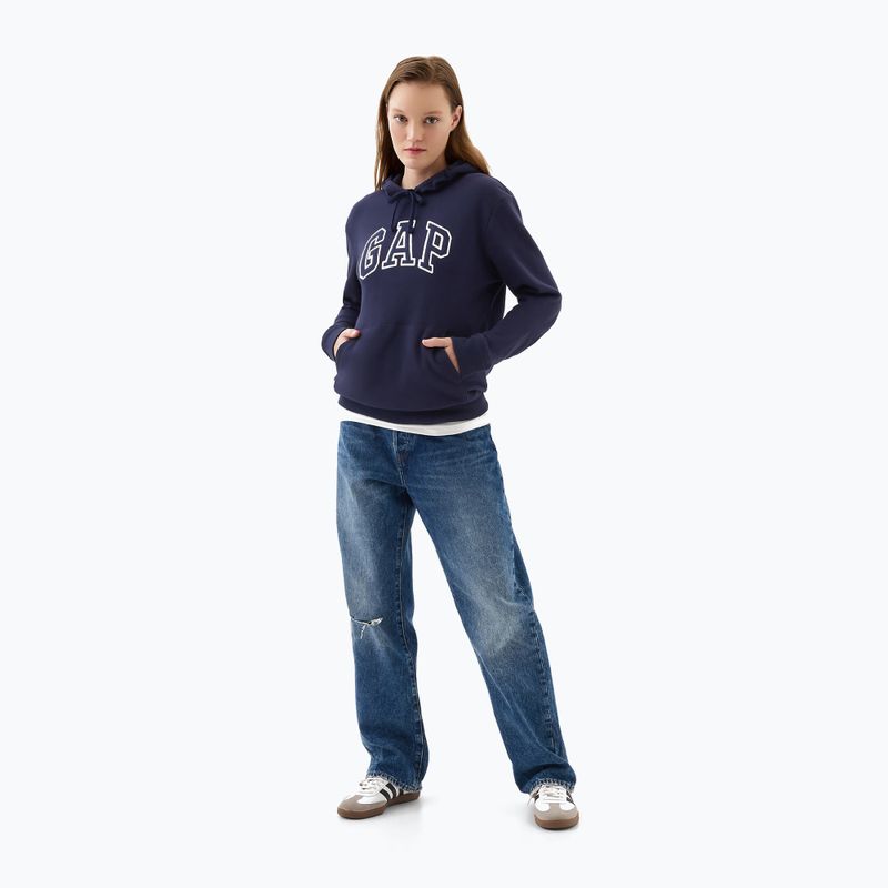 Hanorac pentru femei GAP Heritage French Logo Hoodie navy 2