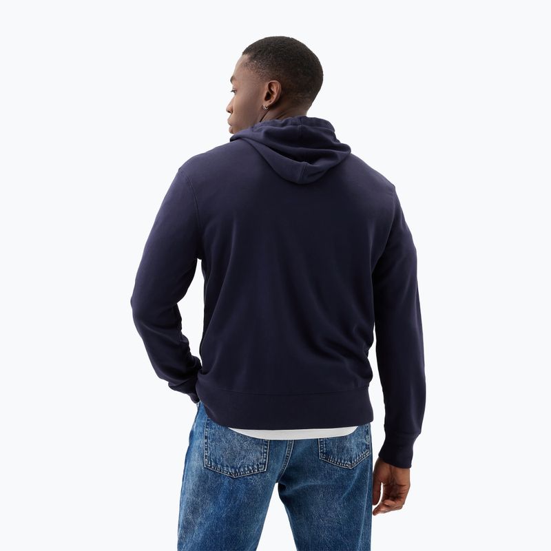 Hanorac pentru bărbați GAP Heritage French Terry Fullzip Logo blue navy