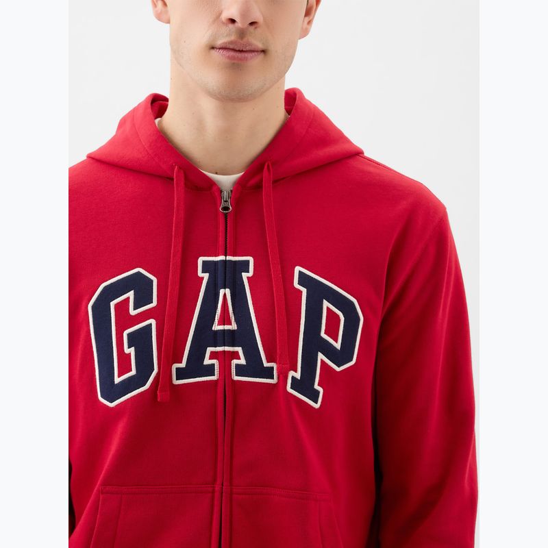 Hanorac pentru bărbați GAP Heritage French Terry Fullzip Logo lasalle red