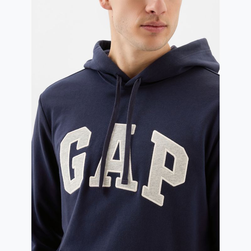 Hanorac pentru bărbați GAP Heritage French Terry Logo blue navy