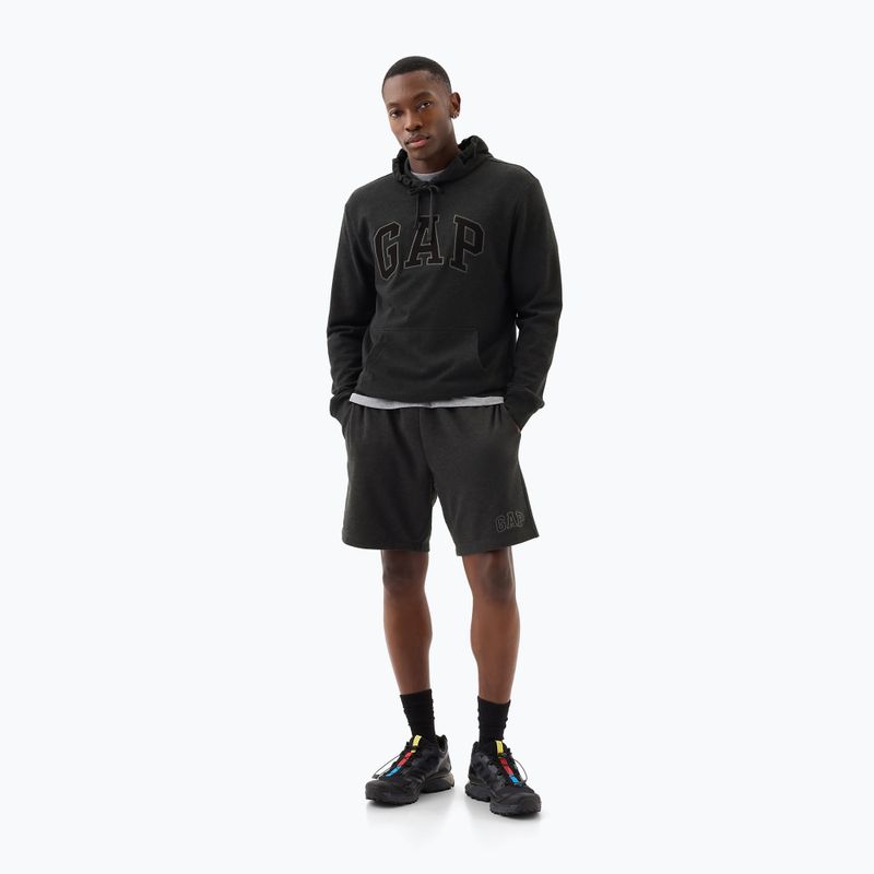 Hanorac pentru bărbați GAP Heritage French Terry Logo charcoal heather 2