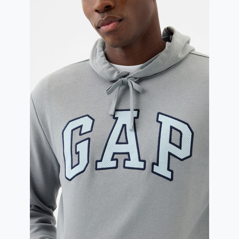 Hanorac pentru bărbați GAP Heritage Crewneck Logo storm cloud 4