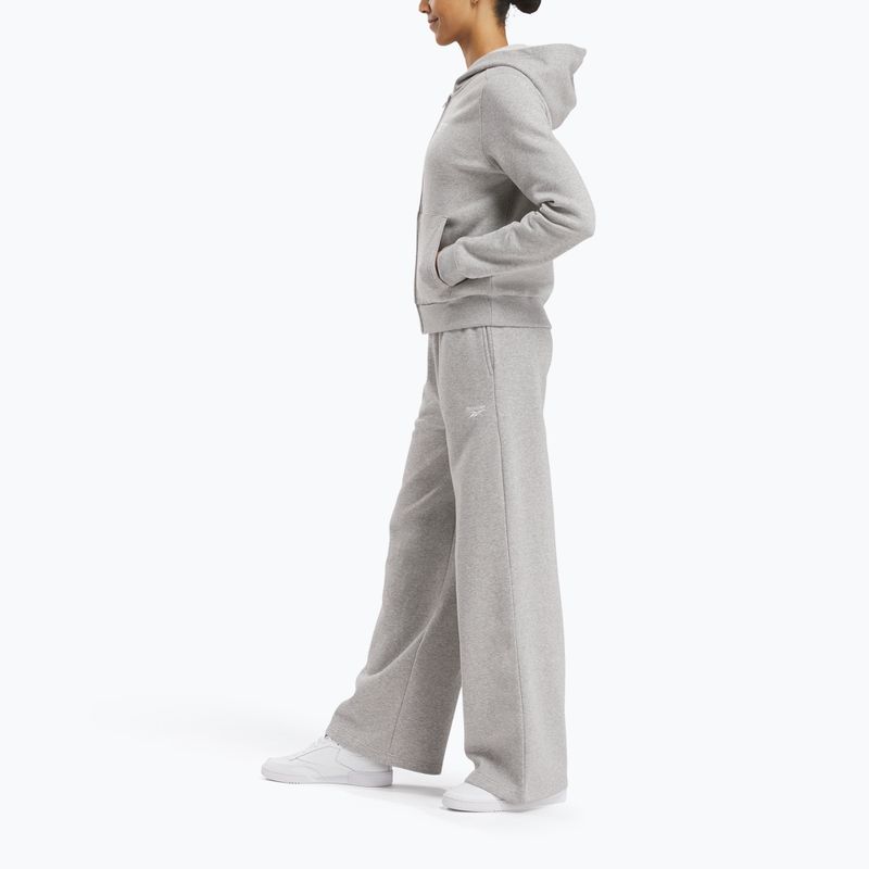 Pantaloni pentru femei Reebok Identity Small Logo Fleece WIde Leg medium grey heather 2
