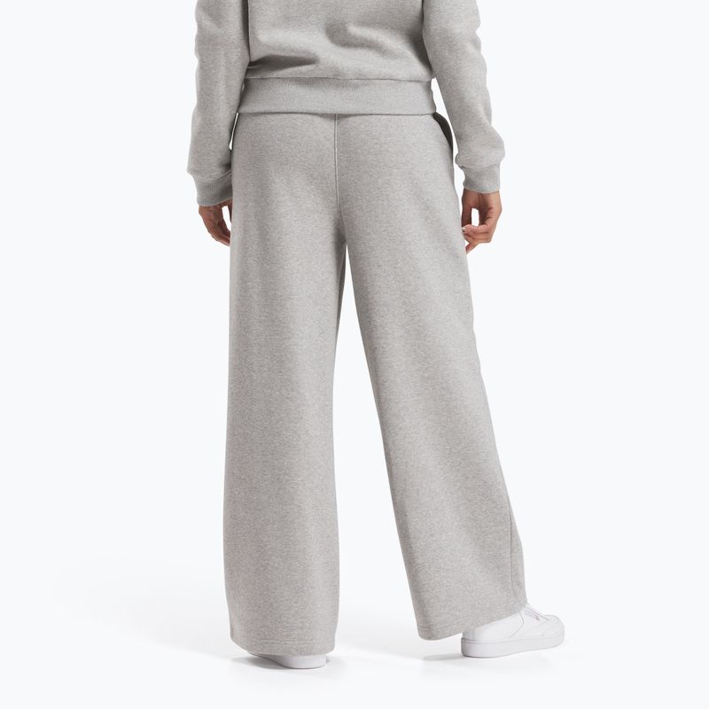 Pantaloni pentru femei Reebok Identity Small Logo Fleece WIde Leg medium grey heather 3