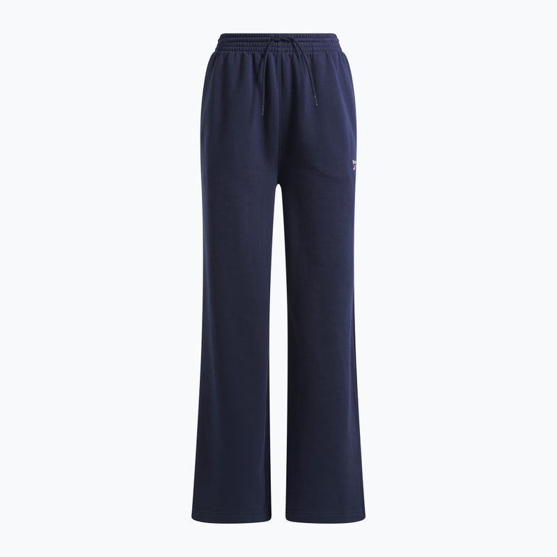 Pantaloni pentru femei Reebok Identity Small Logo Fleece WIde Leg vector navy 4