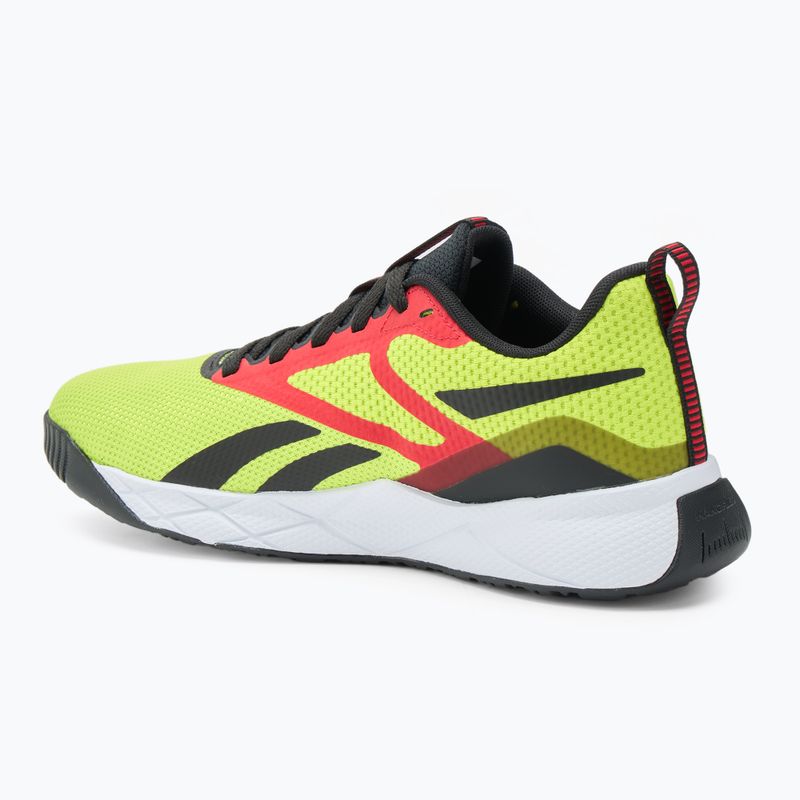 Încălțăminte de antrenament pentru bărbați Reebok NFX acid yellow/black/vector red 3