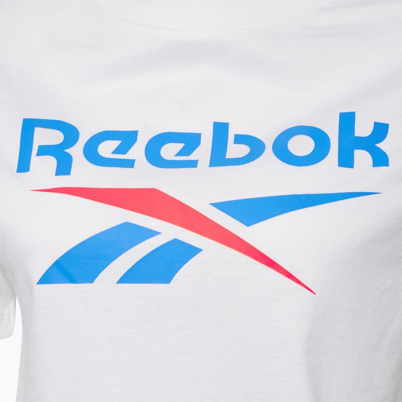 Tricou pentru femei  Reebok Identity Big Logo Crop Tee white/coral/blue 3