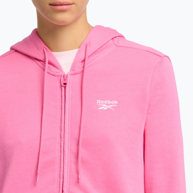 Bluză pentru femei Reebok Small Logo French Terry FZ true pink 4