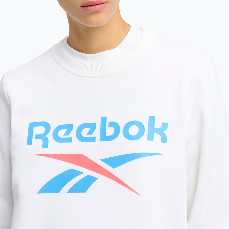 Bluză pentru femei Reebok Identity Big Logo Fleece Crew white/coral/blue 4