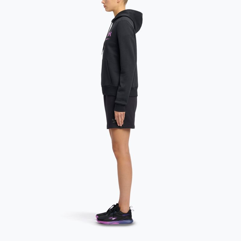 Bluză pentru femei Reebok Identity Big Logo Fleece black/purple rave/electric amber 2