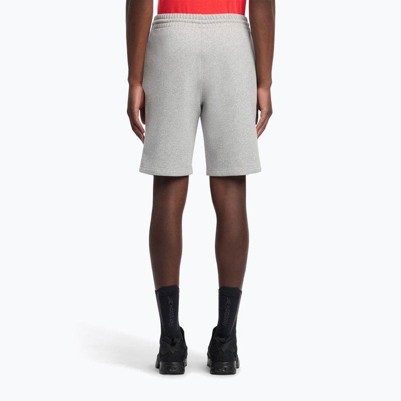 Pantaloni scurți de antrenament pentru bărbați Reebok Identity Small Logo Fleece medium grey heather/vector red 3
