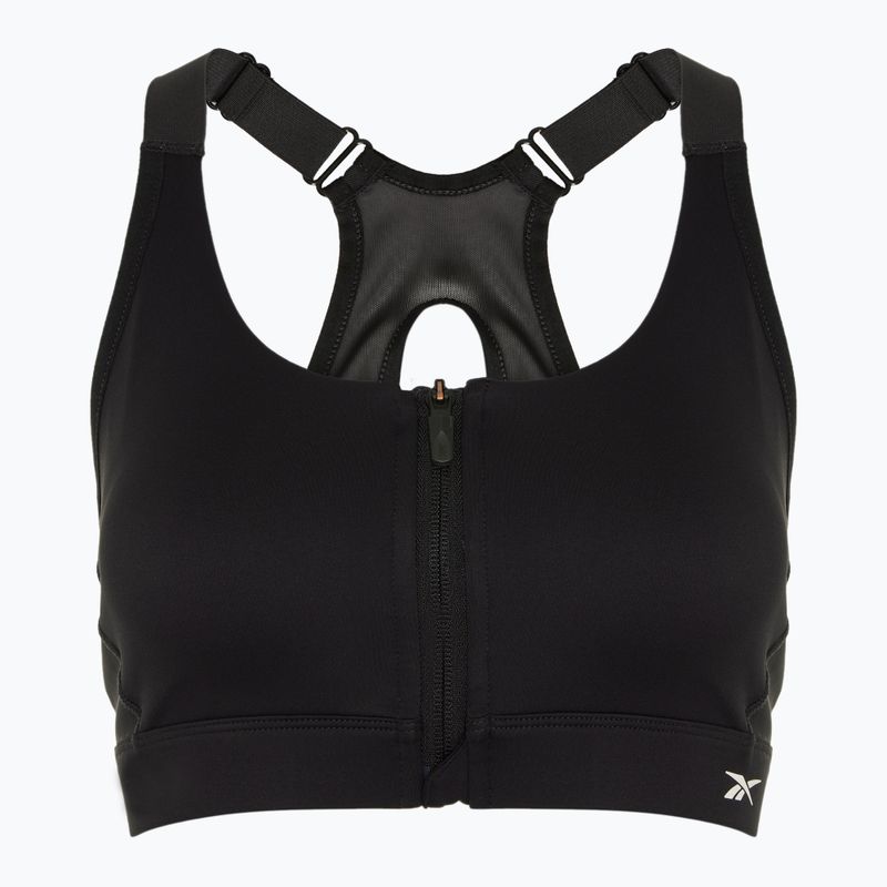 Sutien de antrenament Reebok Lux Front-Zip High Impact black