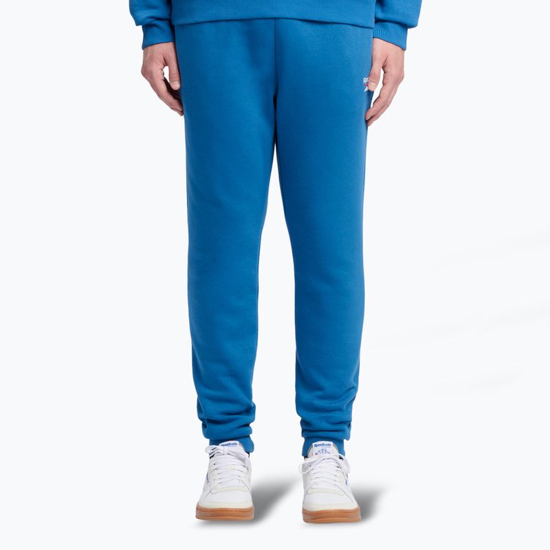 Pantaloni Reebok Identity Small Logo Fleece Jogger albastru crepuscular