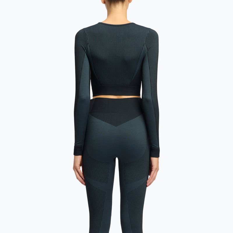 Longsleeve de antrenament pentru femei Reebok RBK Lab Seamless Crop black 3