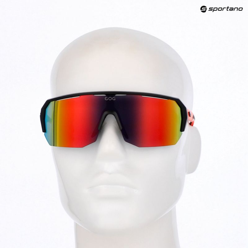 Ochelari de soare GOG Bragi matt black/neon orange/reflex red 6