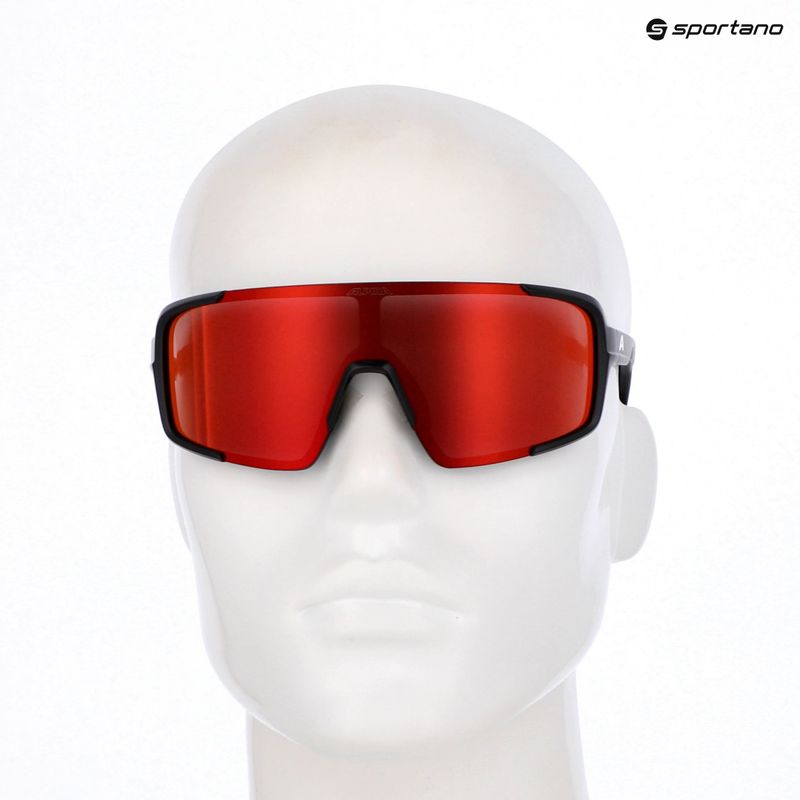 Ochelari de soare Alpina Lumin black matte/red mirror 7