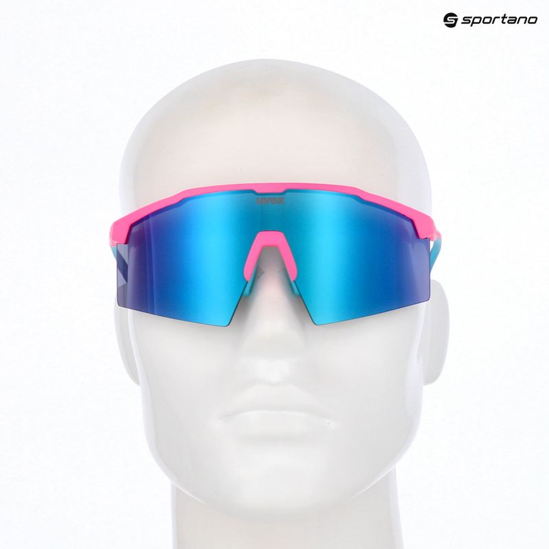 Ochelari de soare UVEX Flowline pink matt/mirror blue 7