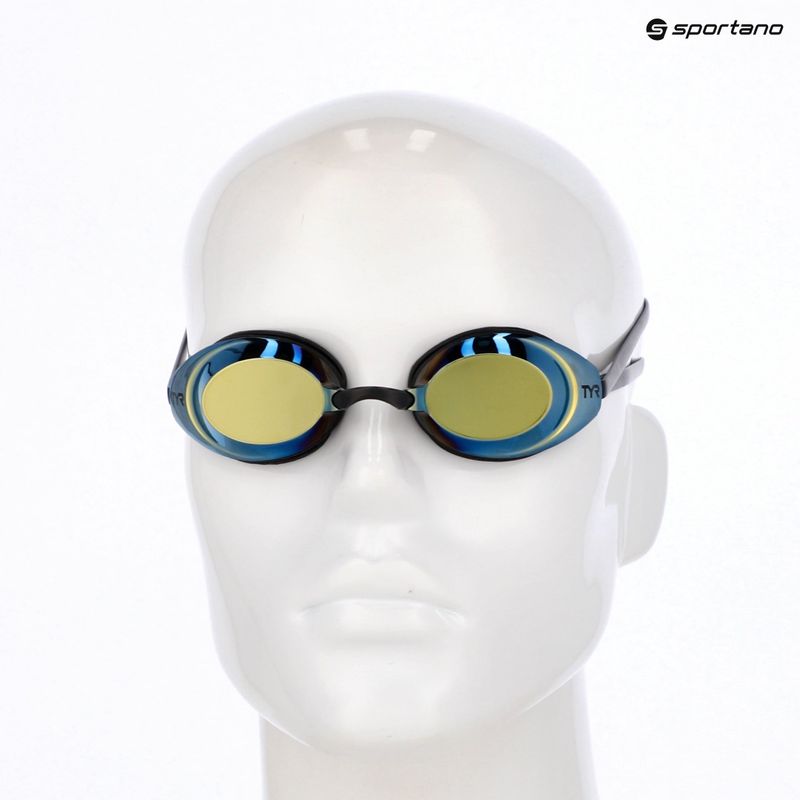 Ochelari de înot TYR Vecta Racing Mirrored gold/black/black 3