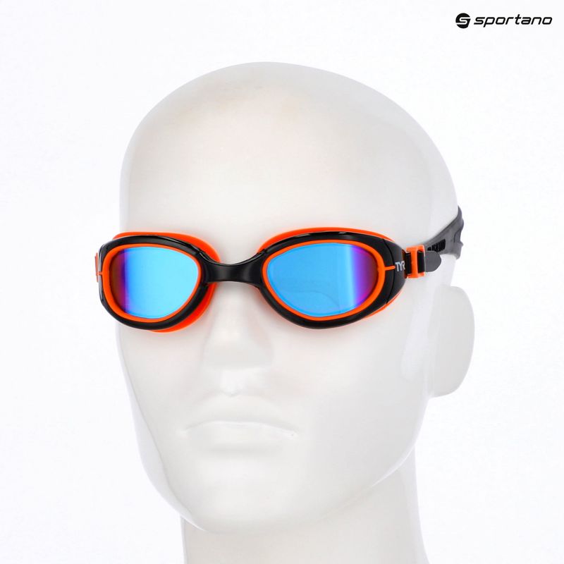 Ochelari de înot TYR Special Ops 2.0 Mirrored black / blue / orange 3