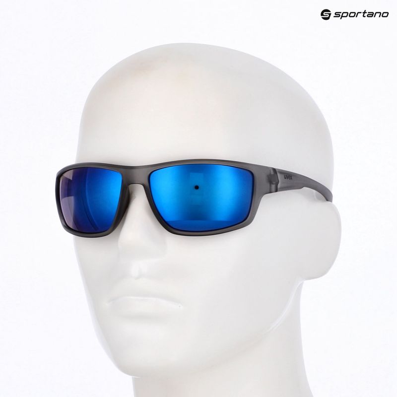 Ochelari de soare UVEX Sportstyle 230 smoke matt/mirror blue 7