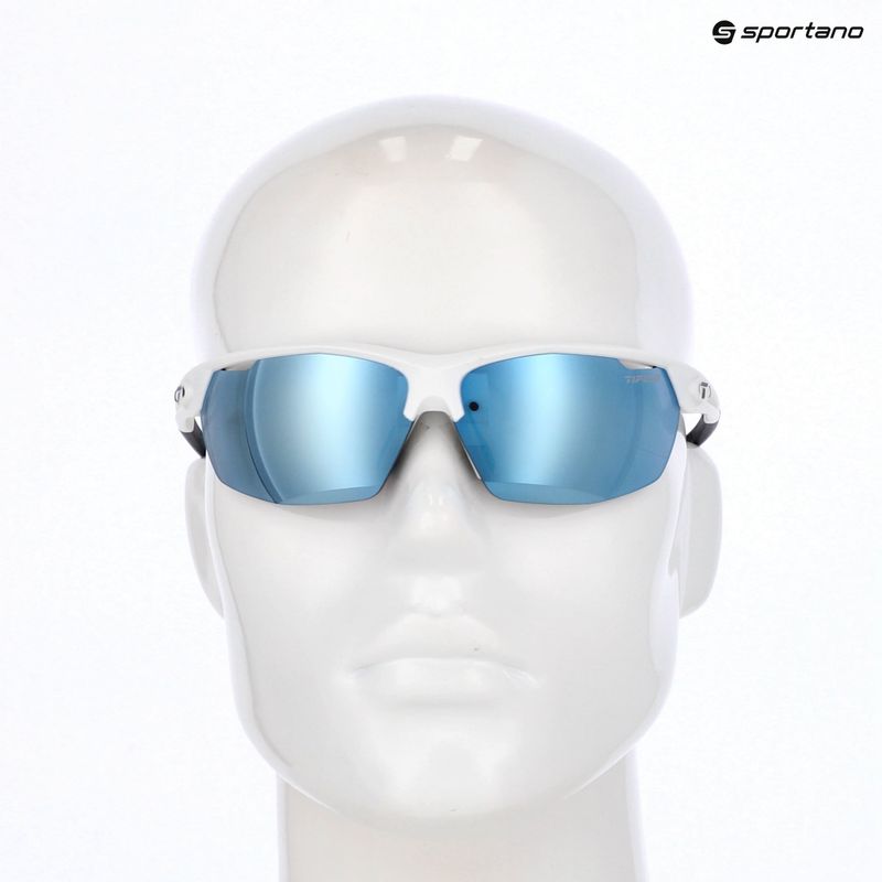 Ochelari de soare Tifosi Navar matte white/smoke bright blue mirror 9