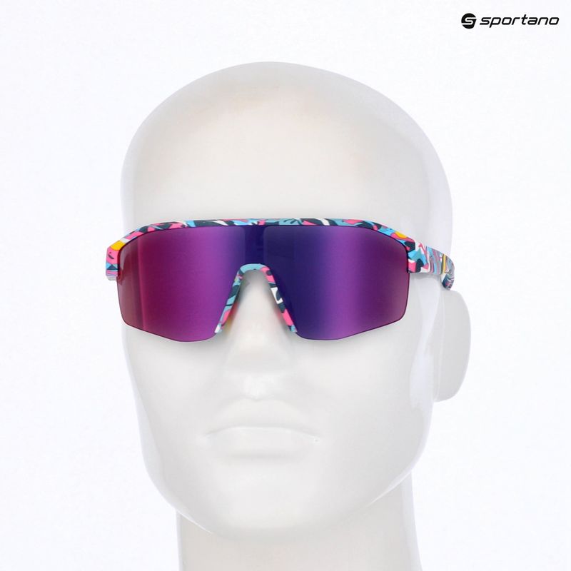 Ochelari de soare Red Bull SPECT Dundee matt blue-pink pattern/smoke pink-yellow mirror 7