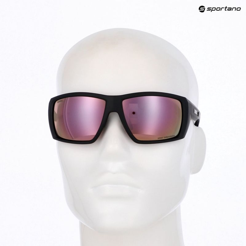 Ochelari de soare UVEX Mtn Venture CV black matt/mirror pink 10