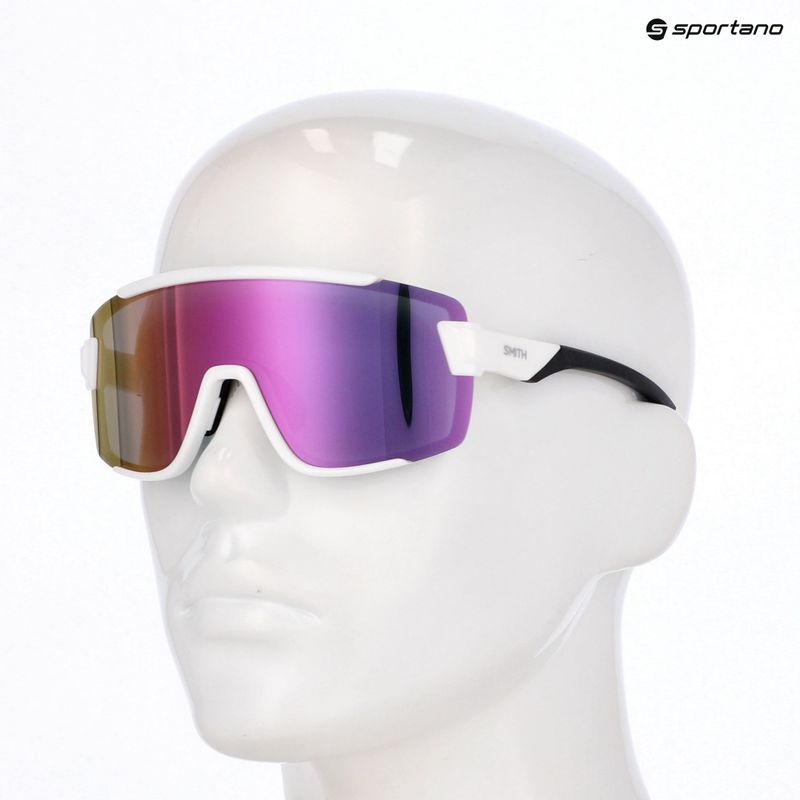 Ochelari de soare cu oglindă Smith Wildcat alb/color violet cromatic 5