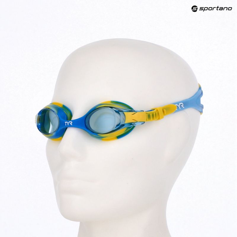 Ochelari de înot pentru copii TYR Swimple Tie Dye Non-Mirrored blue/green/yellow 3