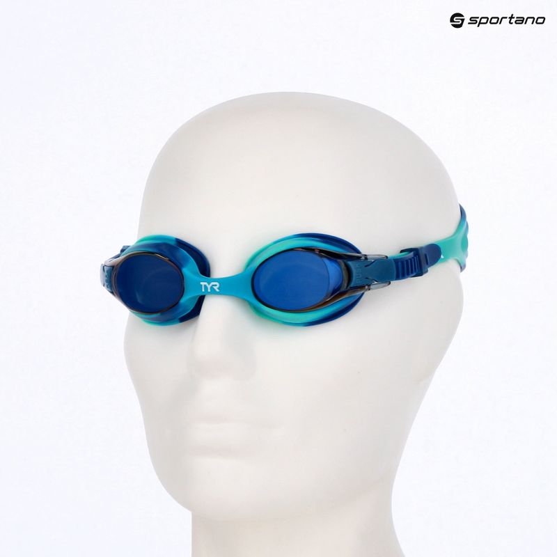 Ochelari de înot pentru copii TYR Swimple Tie Dye Mirrored blue/mint 3