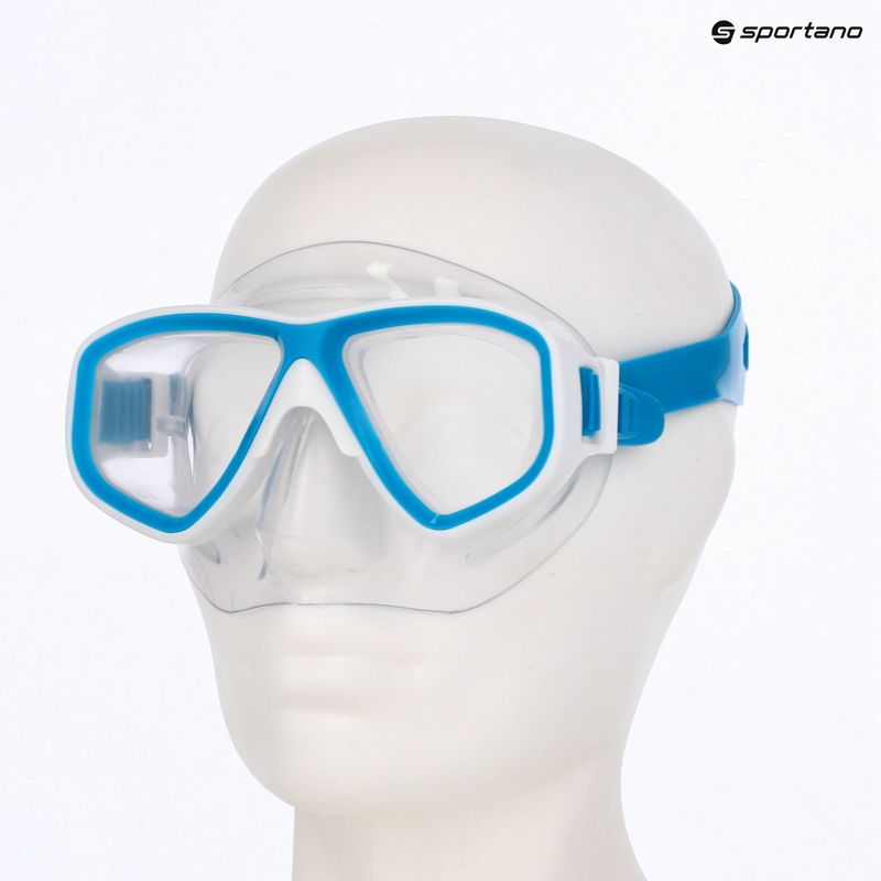Mască de scufundări Mares Puffer aqua white/clear 3