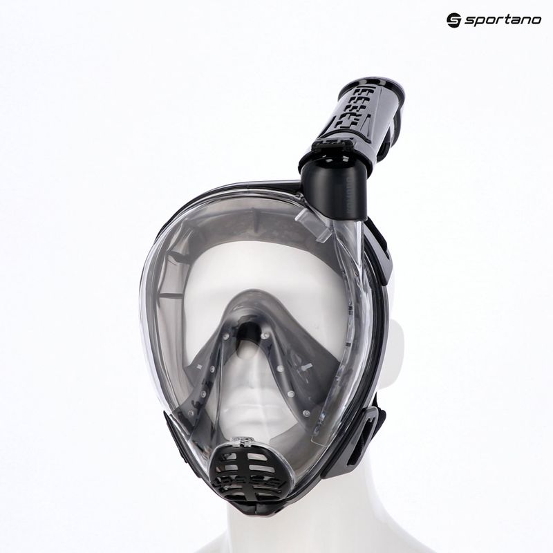 Masca facială completă pentru snorkeling Cressi Komodo Full Face black/black 15