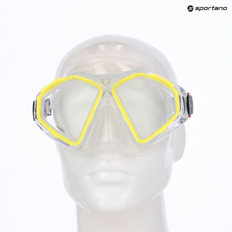 Mască de scufundări Aqualung Hawkeye transparentă/galbenă MS5570007 3