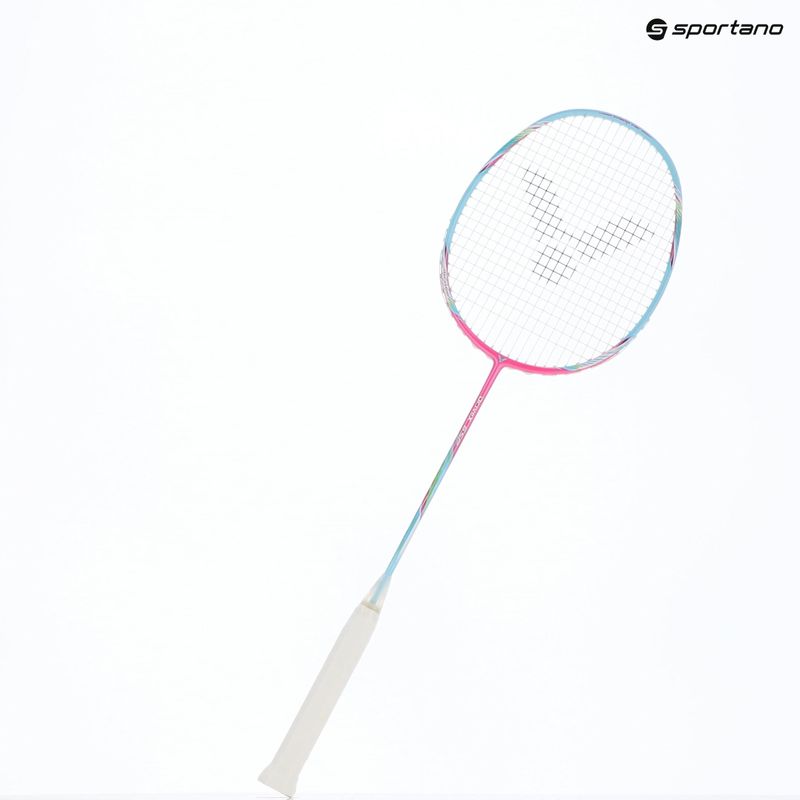 Rachetă de badminton VICTOR DriveX 6SP QM fluorescent rose-red/light blue 5