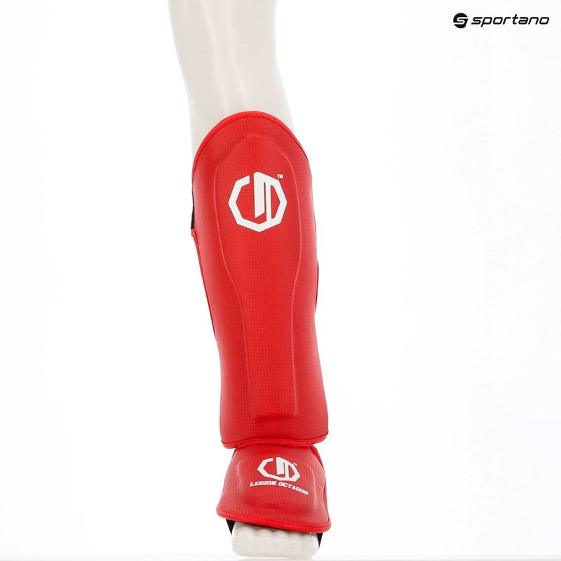 Apărători pentru tibii și picioare Octagon Legion Kevlar red 12