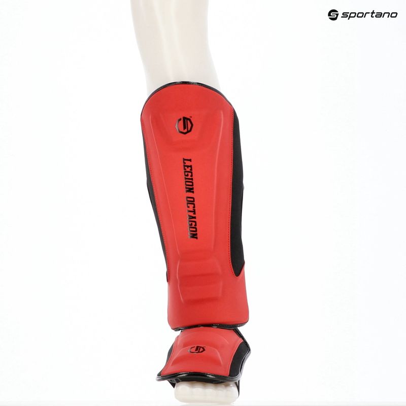 Protecții pentru tibie și picioare Octagon Legion Enforcer dark red 6