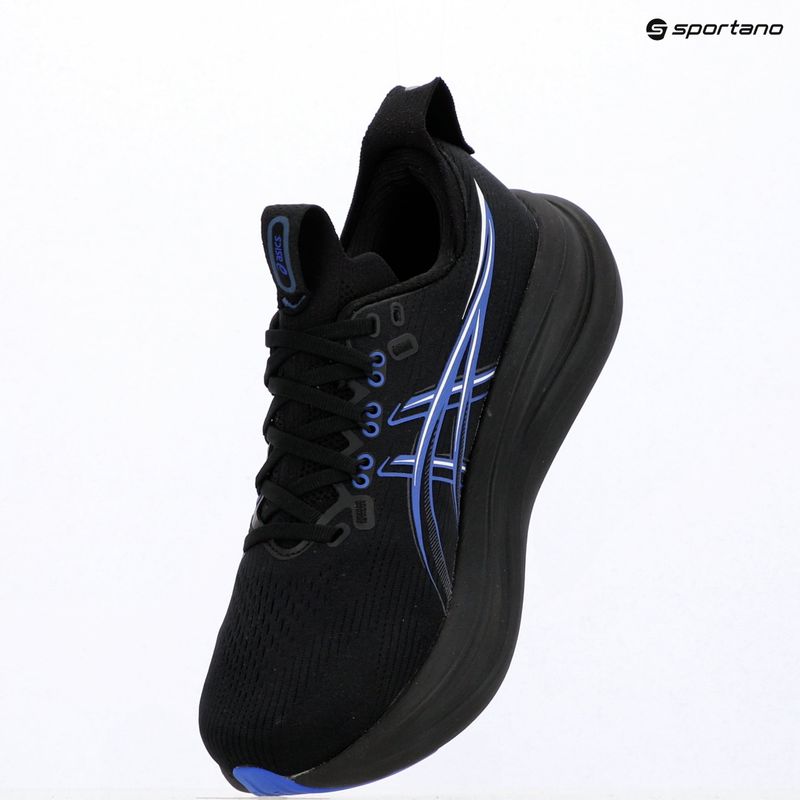 Încălțăminte de alergare pentru bărbați ASICS Gel-Nimbus 28 black/neon blue 16