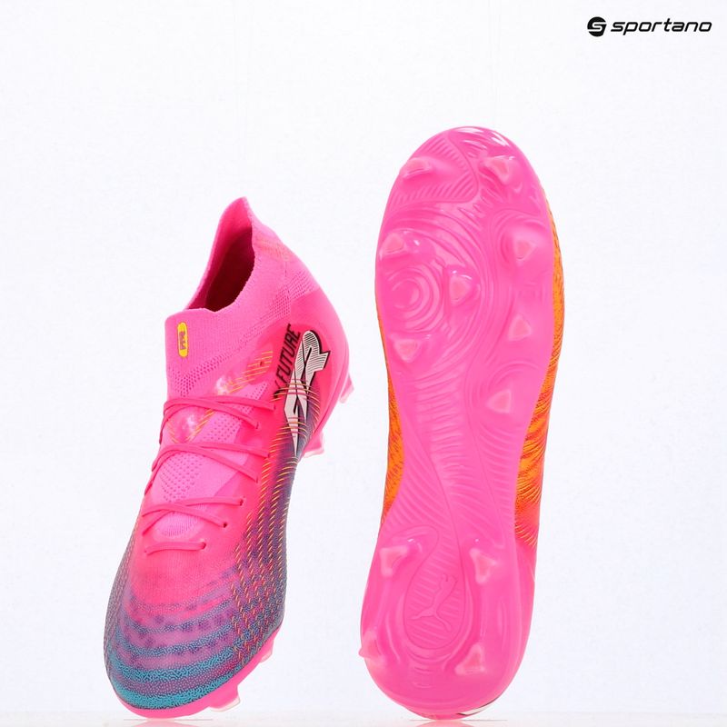 Încălțăminte de fotbal pentru copii PUMA Future 9 Pro FG/AG Jr poison pink/puma wht/sun stream/bright aqua/puma blk 17