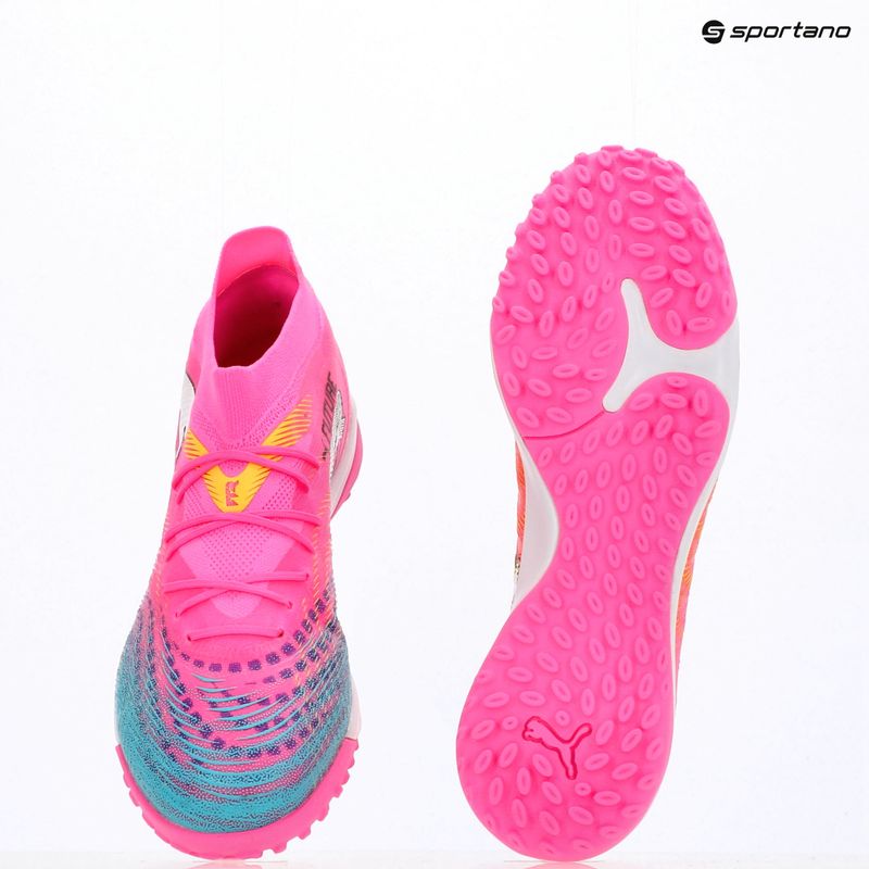 Încălțăminte de fotbal PUMA Future 9 Match TT poison pink/puma white/sun stream/bright aqua/puma black 17