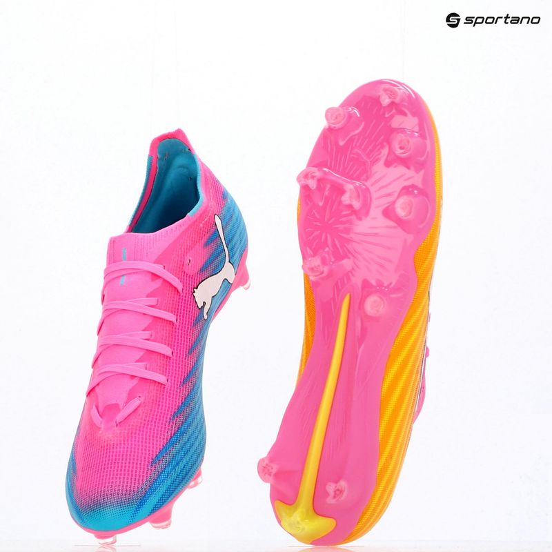 Încălțăminte de fotbal PUMA Ultra 6 Match FG/AG poison pink/puma white/sun stream/bright aqua/puma black 9
