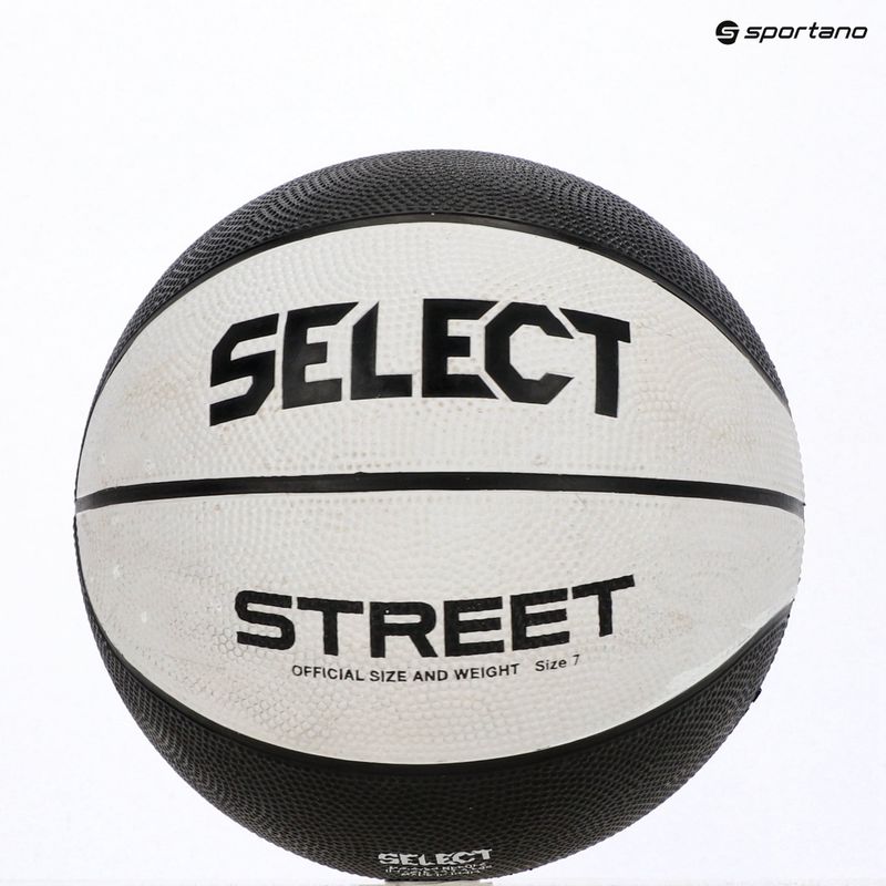 Copii de baschet SELECT Baschet Street v23 alb / negru dimensiune 7 4