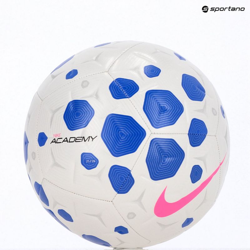 Minge de fotbal Nike Academy white/racer blue/pink blast mărimea 5 5