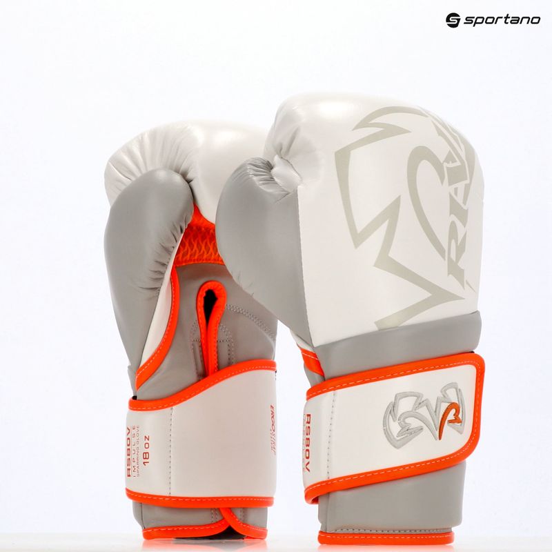 Mănuși de box Rival Impulse Sparring Gloves Gants white/orange 5