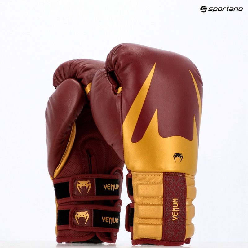 Mănuși de box Venum Reverso Boxing red/gold 10